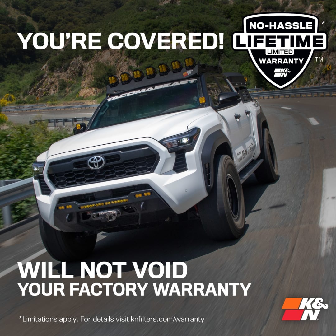 K&N 63 Series Cold Air Intake | 4th Gen 2024-2026 Toyota Tacoma 2.4L Turbo | +15.6 HP