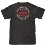 Tee Luv Officially Licensed Toyota Drive Your Dreams Front and Back T-Shirt | Charcoal Heather