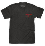 Tee Luv Officially Licensed Toyota Drive Your Dreams Front and Back T-Shirt | Charcoal Heather
