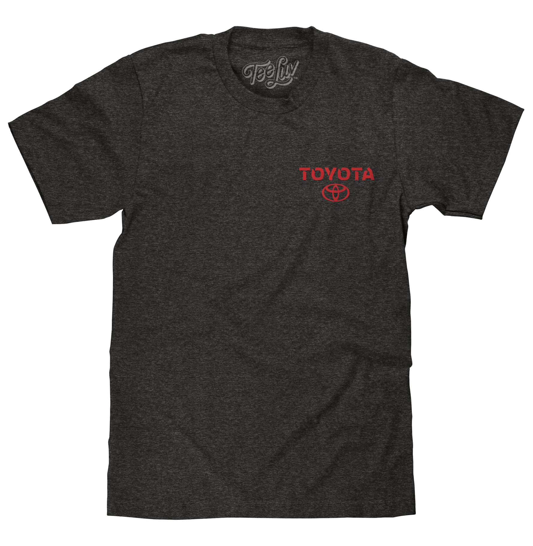 Tee Luv Officially Licensed Toyota Drive Your Dreams Front and Back T-Shirt | Charcoal Heather