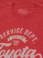 Tee Luv Officially Licensed Toyota Service Department Premium Parts T-Shirt | Heather Red