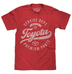 Tee Luv Officially Licensed Toyota Service Department Premium Parts T-Shirt | Heather Red