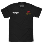 Tee Luv Officially Licensed Toyota TRD Front and Back Print T-Shirt | Black