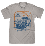 Tee Luv Officially Licensed Retro Toyota Land Cruiser Climb Higher T-Shirt | Light Gray
