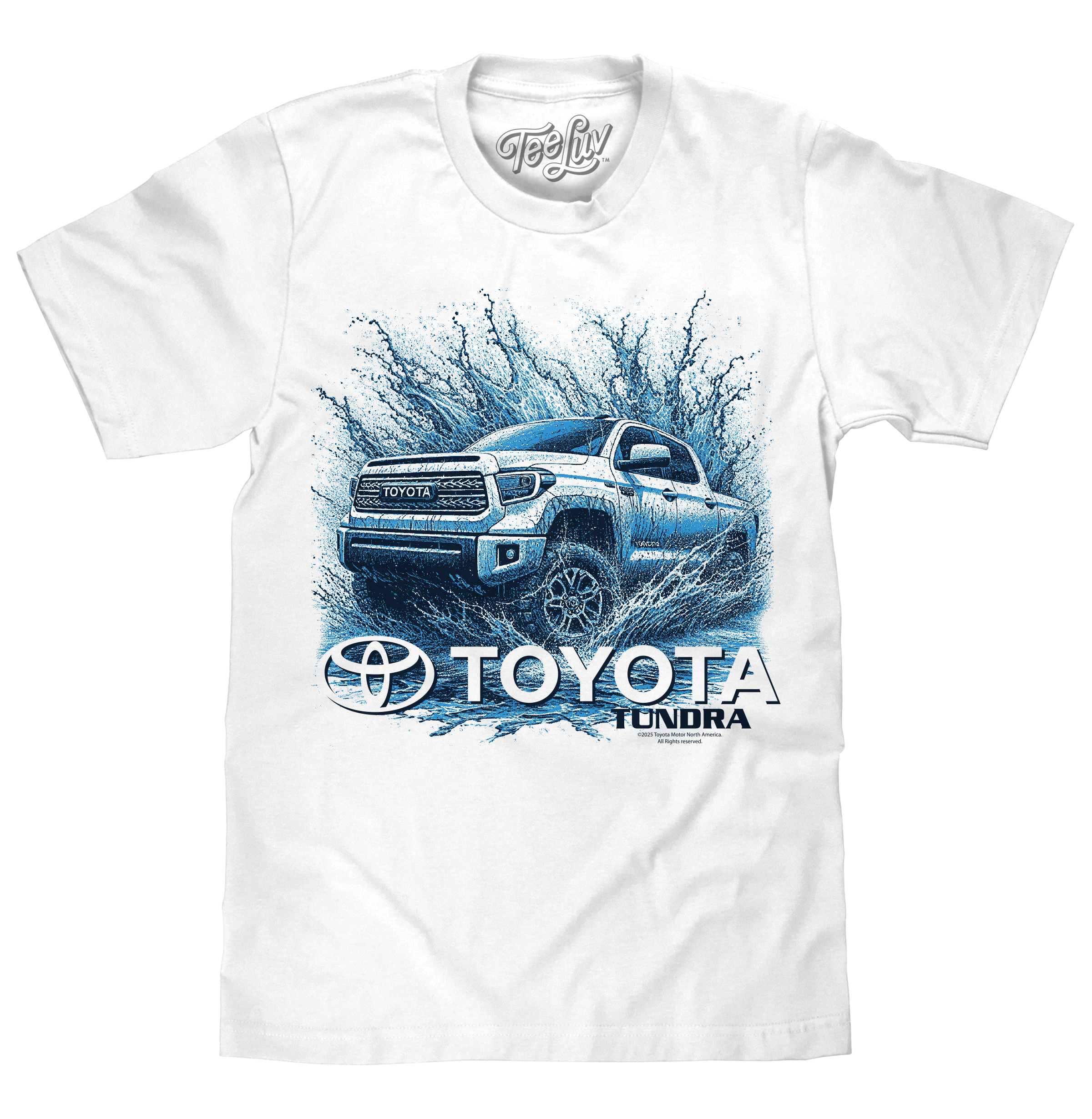 Tee Luv Officially Licensed Toyota Tundra Pickup Truck T-Shirt | White