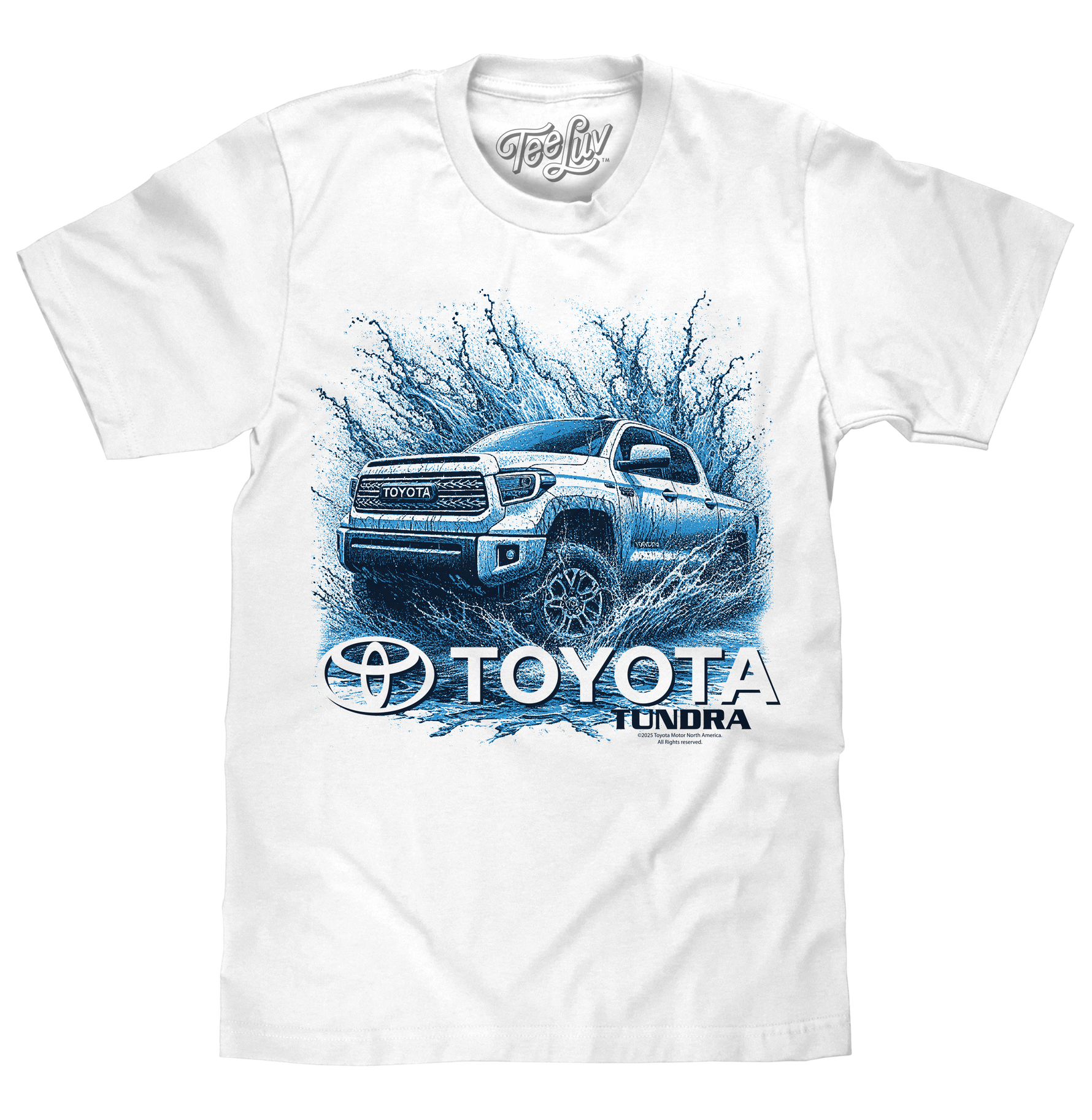 Tee Luv Officially Licensed Toyota Tundra Pickup Truck T-Shirt | White