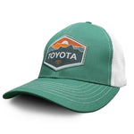 Toyota Mountain Emblem Mesh Back Hat | Turquoise/White | Tee Luv