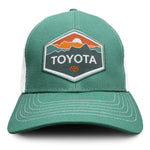 Toyota Mountain Emblem Mesh Back Hat | Turquoise/White | Tee Luv