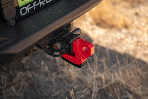 DV8 Xtract 2-Inch Hitch Skid Plate & Recovery Point for Universal 2-Inch Receivers in Red, Black or Raw