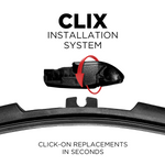 Clix Wiper Blades for Toyota Tacoma 2005-2023 | Click-On Install, 20+ Colors