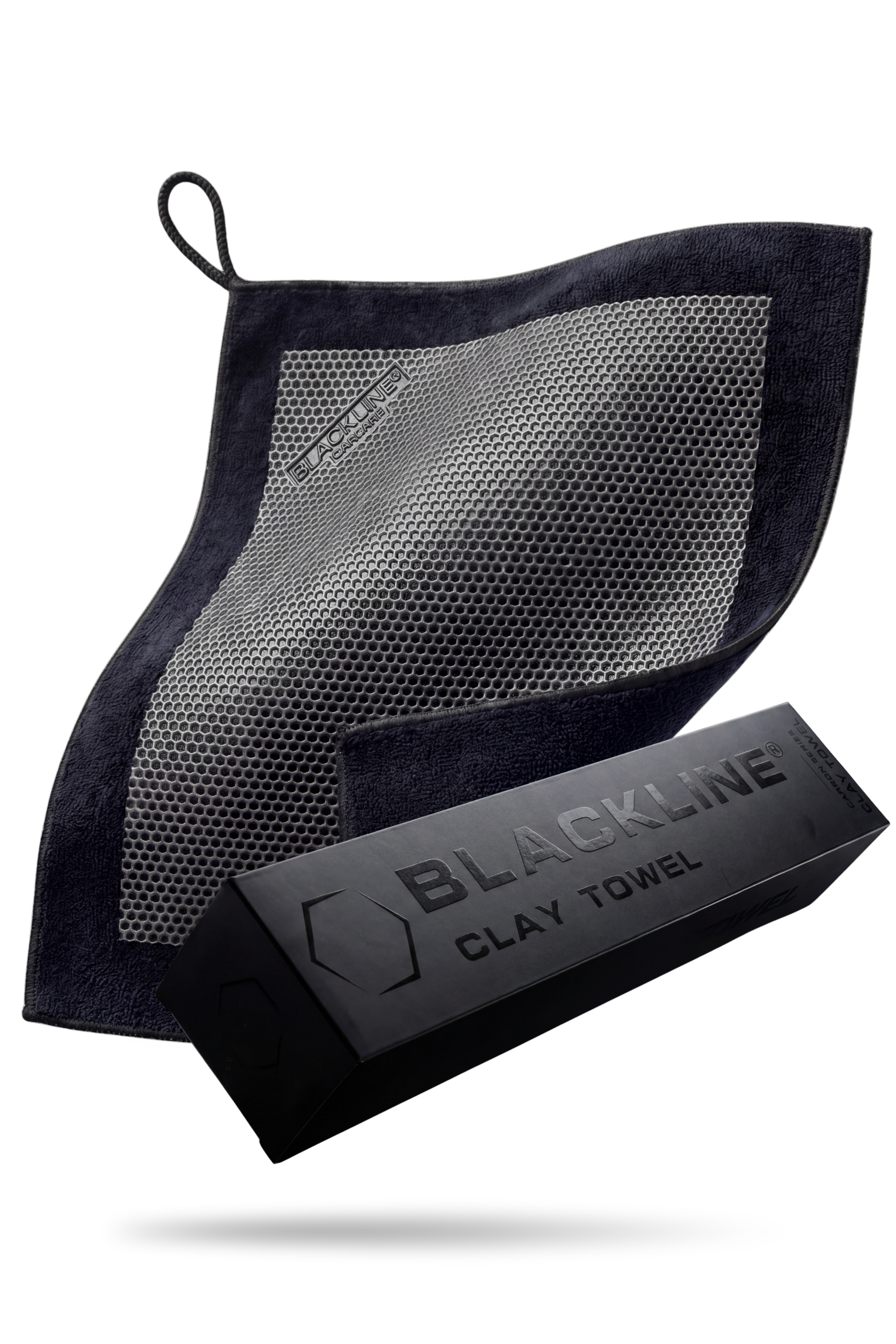 Blackline 12x12 synthetic clay towel for decontaminating Toyota truck and Lexus SUV paint