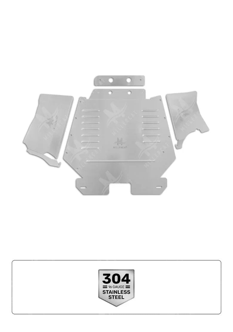 Miller CAT Catalytic Converter Shield for Toyota FJ Cruiser (07-14) 4.0L V6 - Aluminum or 16/12-Gauge Stainless Steel