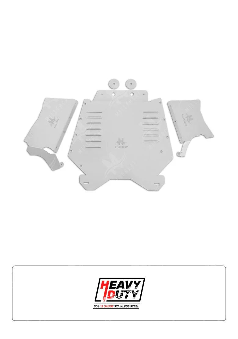 Miller CAT Catalytic Converter Shield for Toyota FJ Cruiser (07-14) 4.0L V6 - Aluminum or 16/12-Gauge Stainless Steel