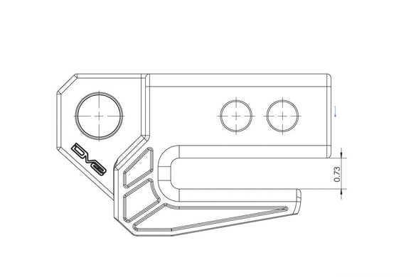 DV8 Xtract 2-Inch Hitch Skid Plate & Recovery Point for Universal 2-Inch Receivers in Red, Black or Raw