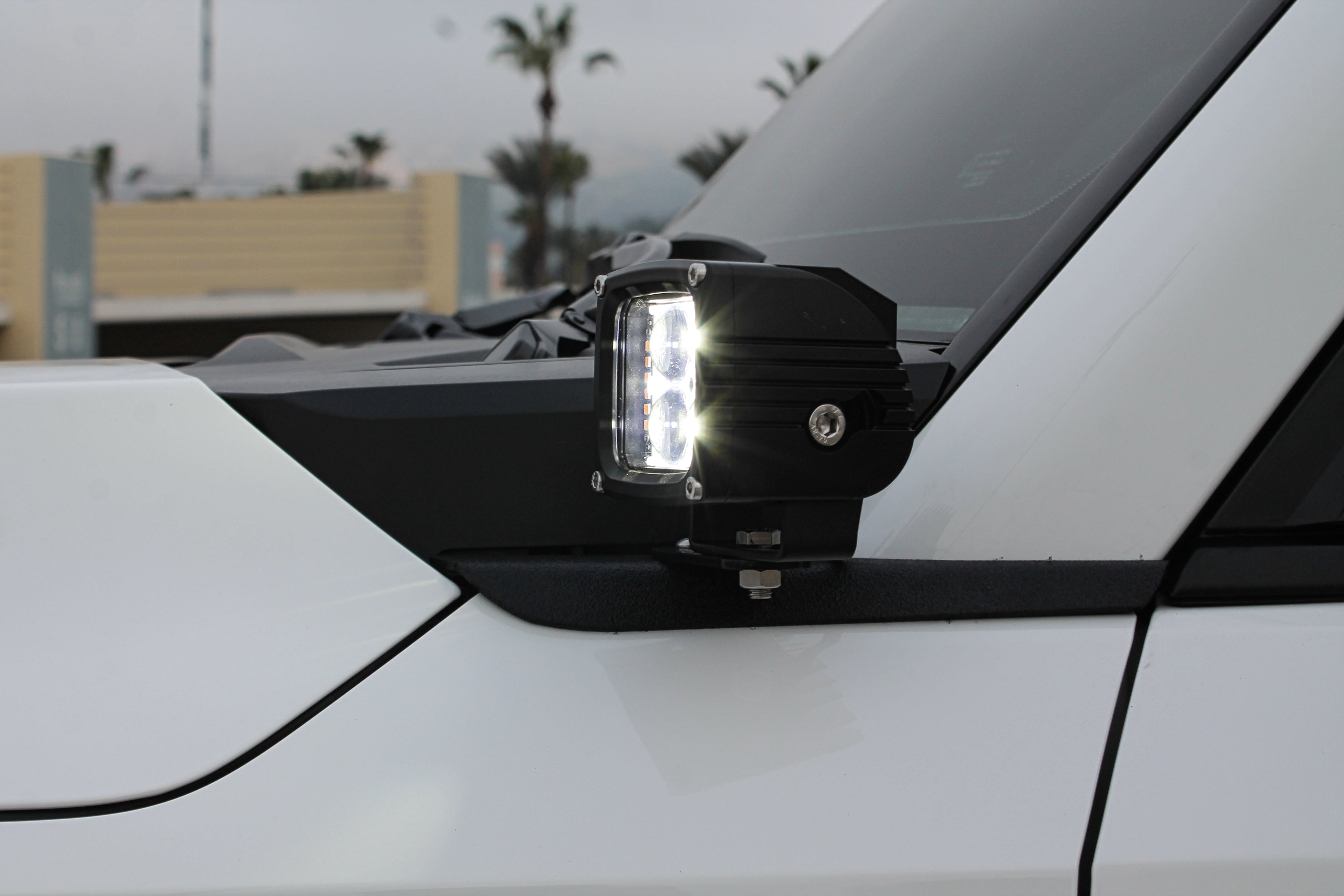 M&R Automotive SLIM LED ditch light kit mounted on a 2024-2026 Toyota Land Cruiser 250