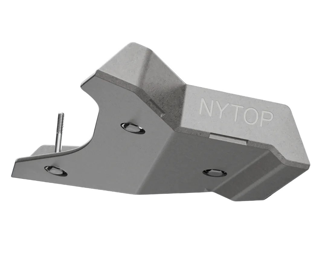 NYTOP lower control arm skid plate kit installed on 3rd Gen Toyota Tundra front suspension