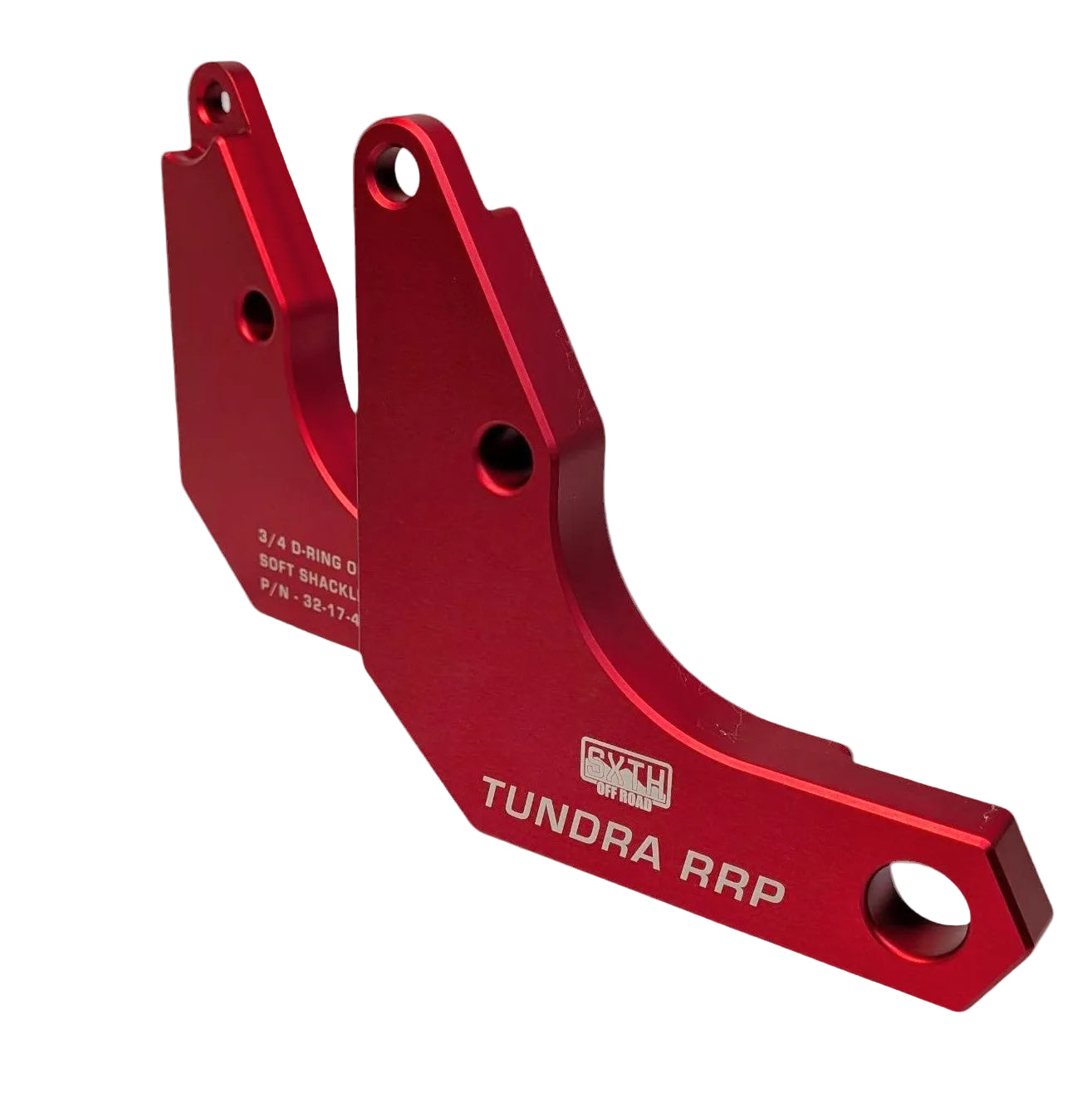 SXTH 7075 aluminum rear recovery points installed on a 2022-2026 Toyota Tundra, anodized red finish