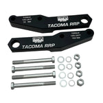 SXTH 7075 aluminum rear recovery points installed on a 2024-2026 Toyota Tacoma, anodized black finish