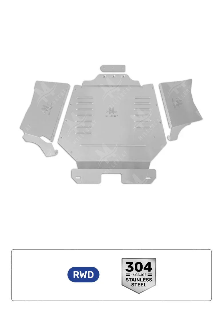 Miller CAT Shield | 3rd Gen 2016-2023 Toyota Tacoma 3.5L RWD | Aluminum or Stainless